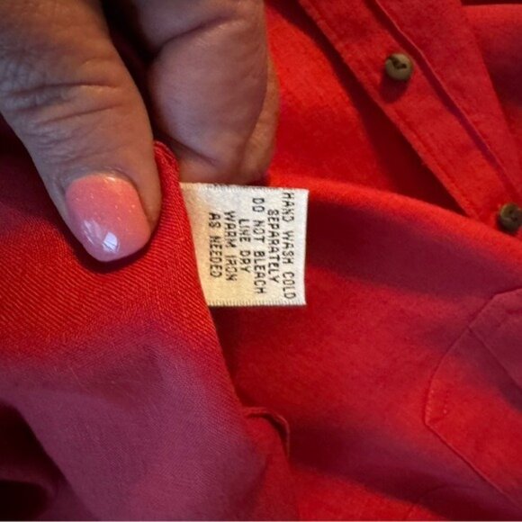 Womens Linen Button Up Top Blouse Medium Beachy Lagom Quiet Luxury Minimalist - Picture 6 of 7